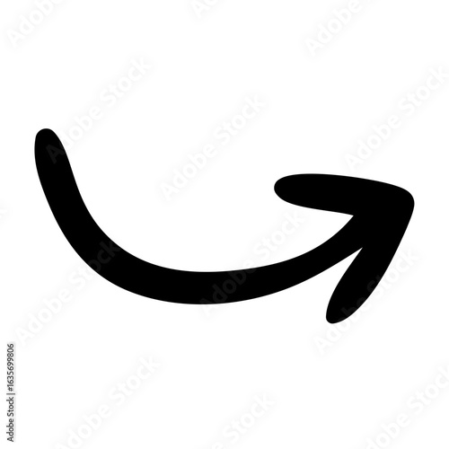Hand drawn vector arrow doodle