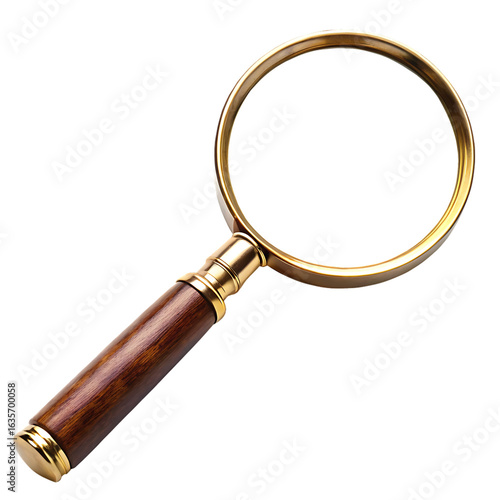 Magnifying Glass Search Isolated on White Background Cutout
