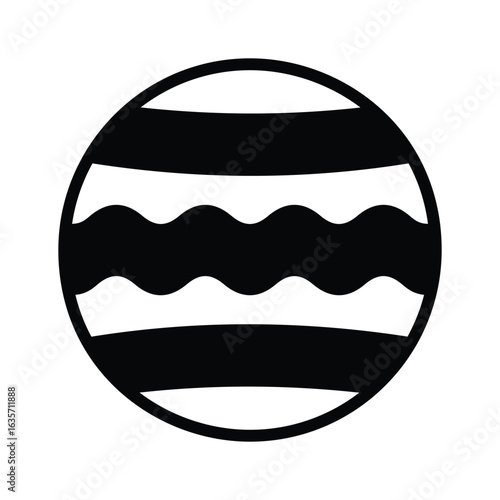 A captivating glyph icon of distant neptune planet
