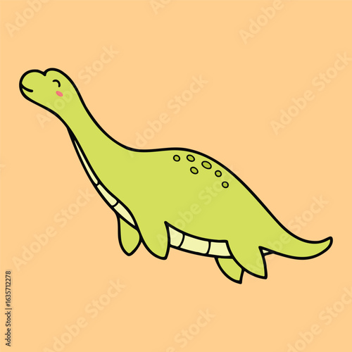 Wallpaper Mural Cute and Kawaii Dinosaur Doodle - Nursery Illustration Torontodigital.ca
