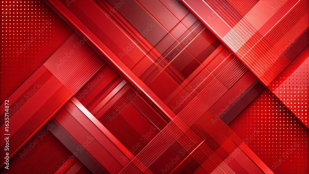 Fototapeta premium Abstract Red Geometric Background: Modern, Dynamic, and Energetic Design with Layered Textures.
