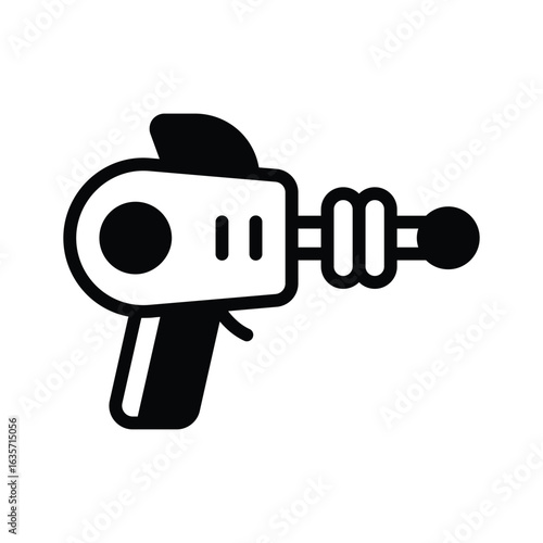Easy to edit glyph icon of futuristic laser gun