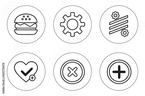 Set of icons isolated on white background