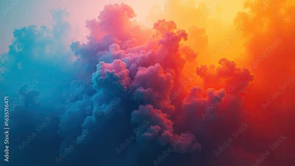 Obraz premium Vibrant, swirling clouds of vibrant color.