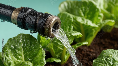 Efficient fertigation of lettuce with calcium nitrate using drip irrigation emitter