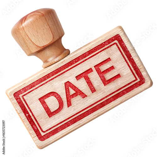 Date Stamp Isolated on White Background
