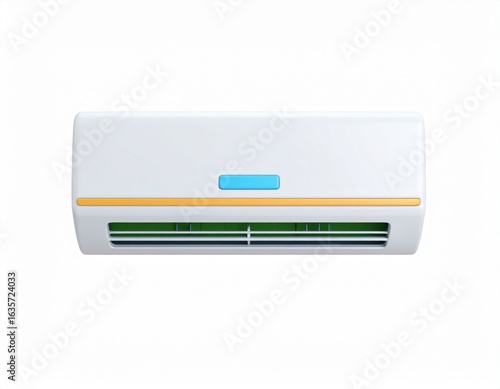 air conditioner / ac icon 3d rendering isolated on white background cartoon plastic style icon