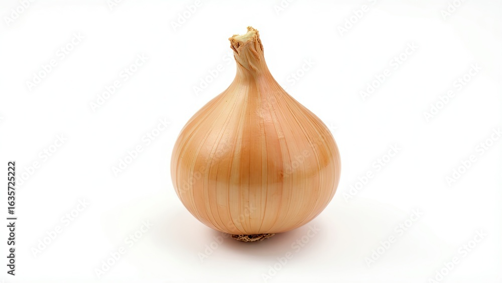 Fototapeta premium Single onion on white background.