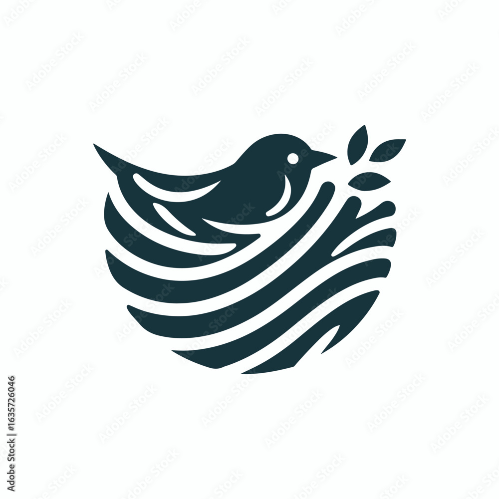 Obraz premium Bird Nest Logo