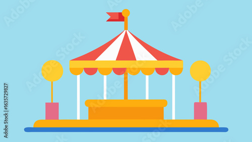 birthday carousel ride with vintage lights and charm