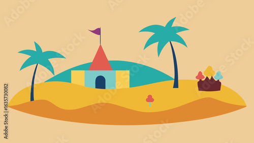 desert birthday oasis palm trees