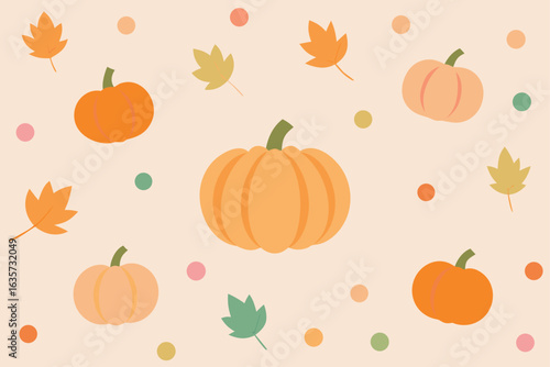 seamless pattern with pumpkins