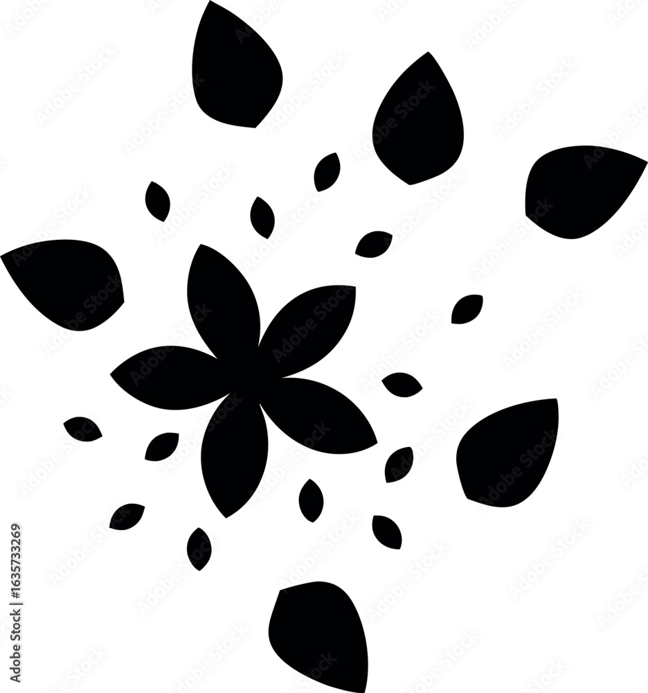 Fototapeta premium Falling Petals Icon