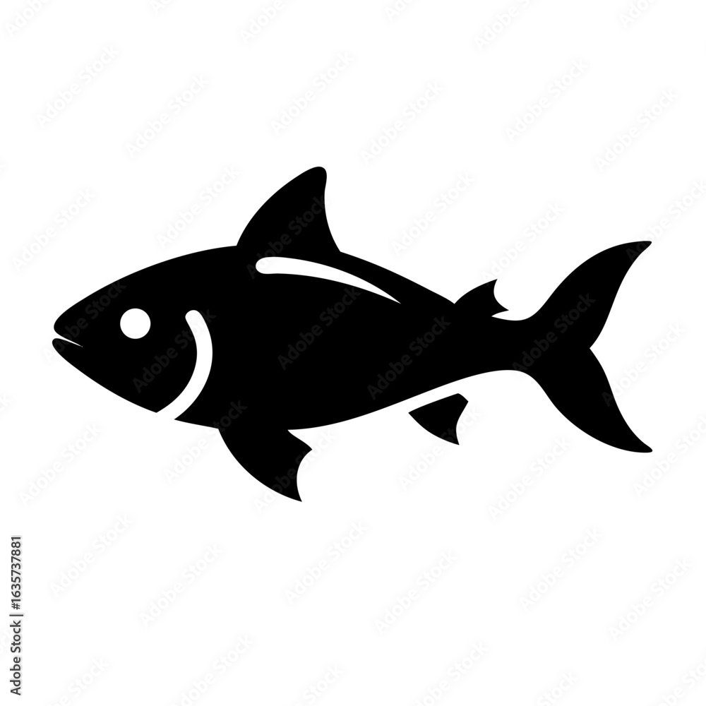 Obraz premium Illustration of a fish animal aquatic sea life ocean wildlife swimming marine creature design icon