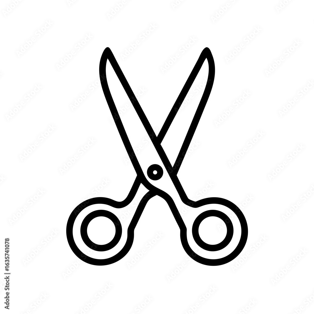 Fototapeta premium Scissors Icon for Creativity and Crafting Topics