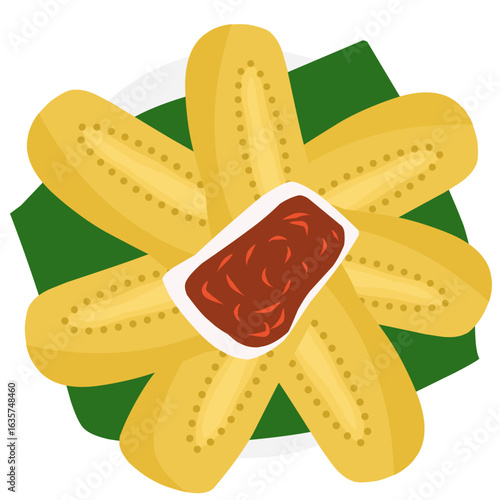 Banana Fried Cartoon 