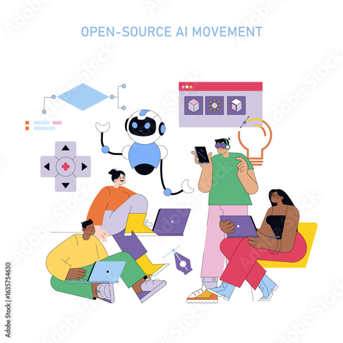 Collaborative Open-Source AI Development with Diverse Team