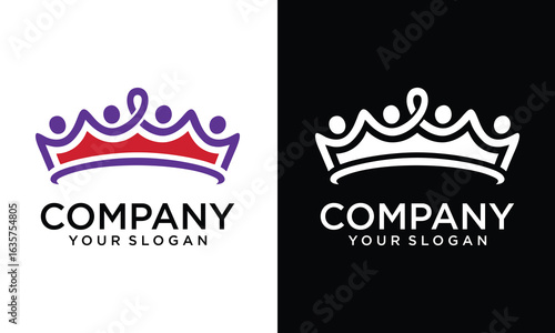 Creative Crown Concept Logo Design Template