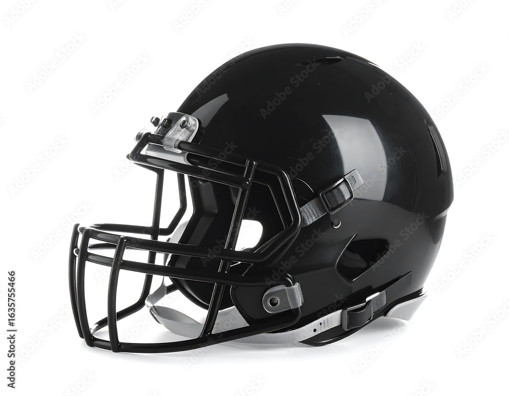 Fototapeta premium Black football helmet, studio shot