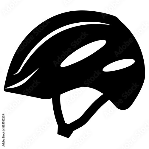 Black bicycle helmet vector cycling safety