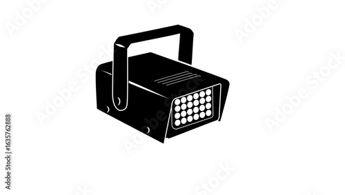 Stroboscope Strobe Light, black isolated silhouette