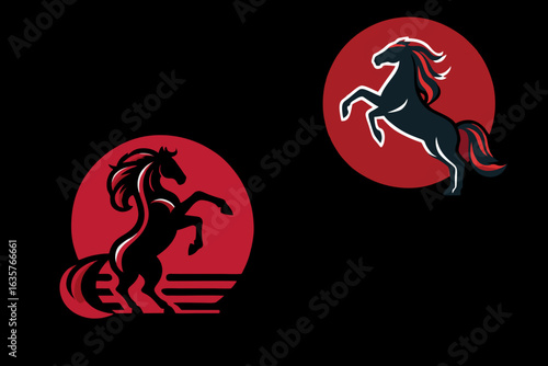 Wallpaper Mural This is a vector image of a horse logo lifting its leg, suitable for company logo designs, plastics, clothing, textiles, sports, horse racing, animal lovers, horse farms, animal feed, travel agents,  Torontodigital.ca