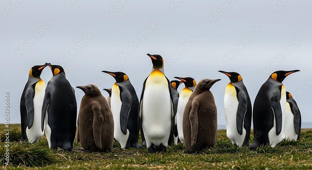 Obraz premium A mesmerizing glimpse of razorbill bird perched on a rocky cliff with atlantic ocean backdrop