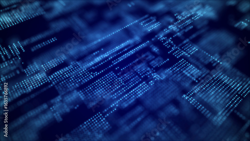 Abstract background. Digital data code matrix. 3D.