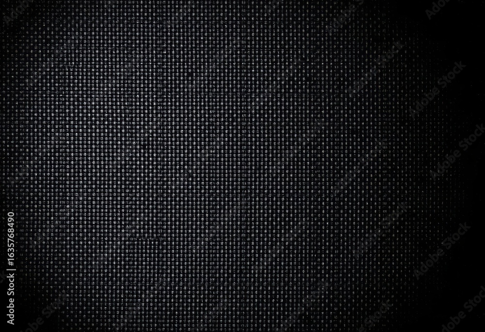 Obraz premium Heavy, textured black fabric weave; grunge, abstract halftone overlay , grunge, style