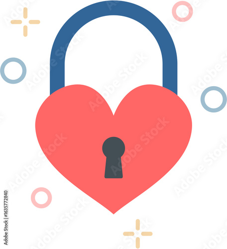 Heart Shaped Love Padlock Romantic Symbol

