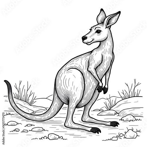 kangaroo vector illustration