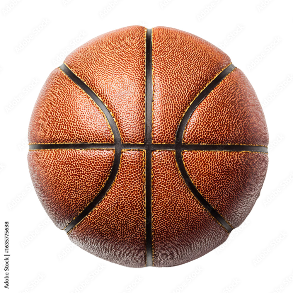 Fototapeta premium Basketball isolated on transparent background, a popular sport played worldwide