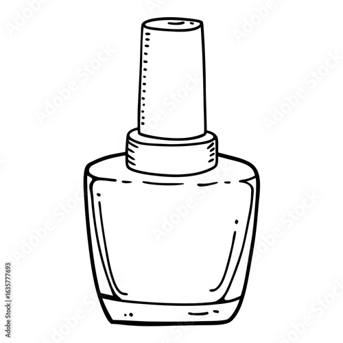 Beauty theme nail polish bottle icon transparent background