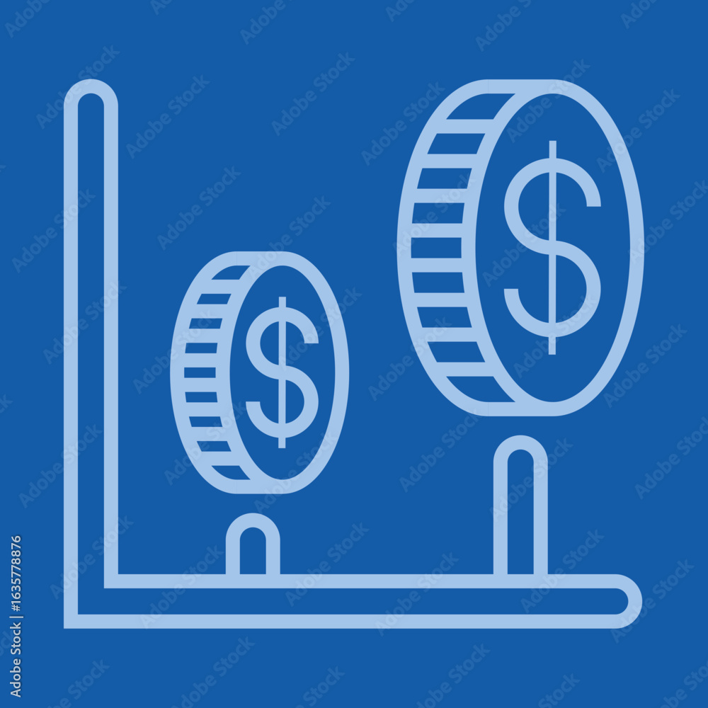Obraz premium Crypto Chart Icon Design