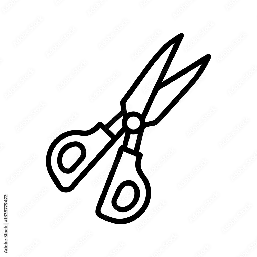 Fototapeta premium Scissors Icon for Creativity and Crafting Topics
