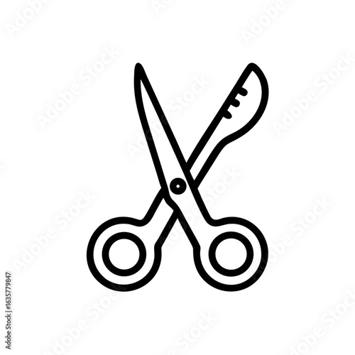 Scissors Icon for Creativity and Crafting Topics