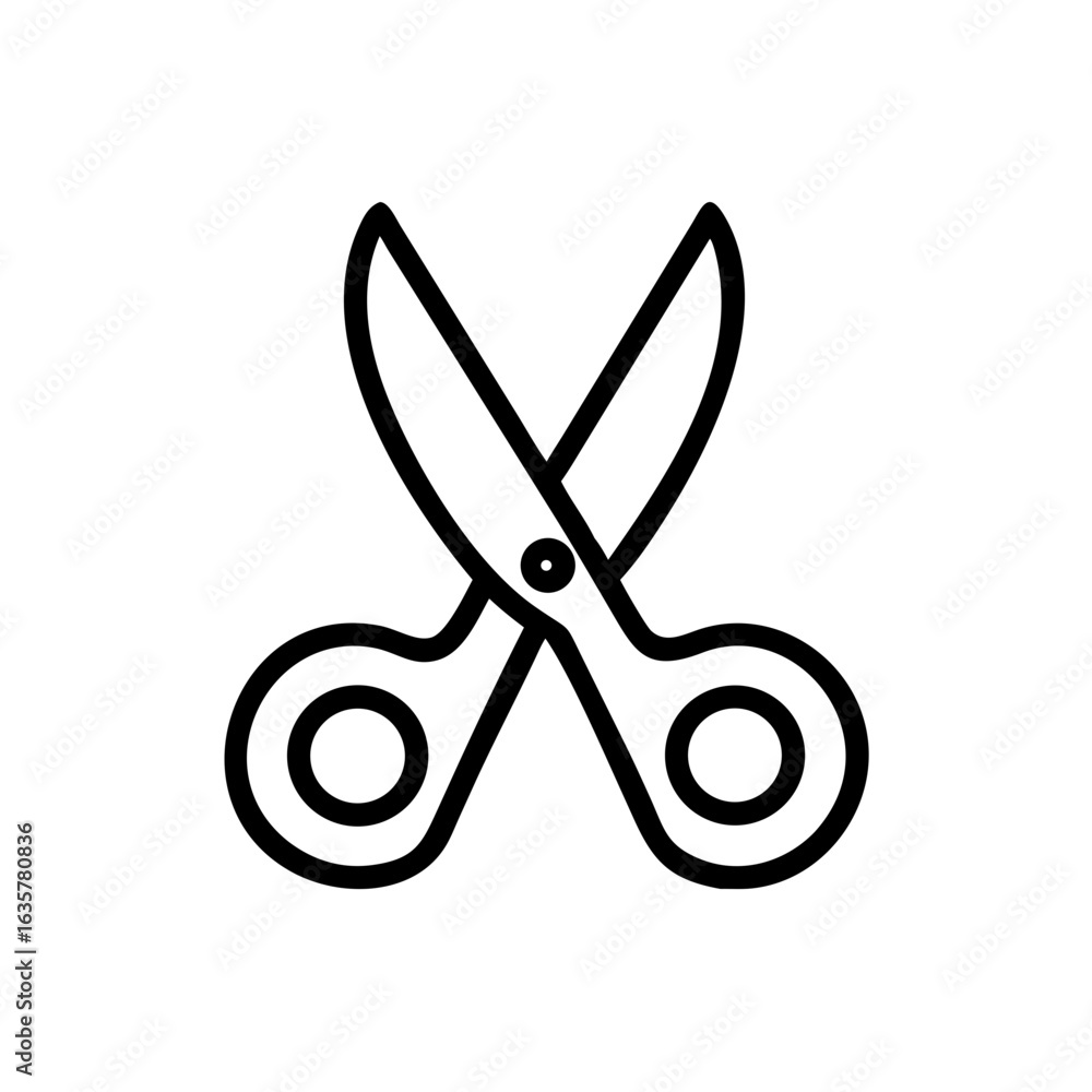 Fototapeta premium Scissors Icon for Creativity and Crafting Topics