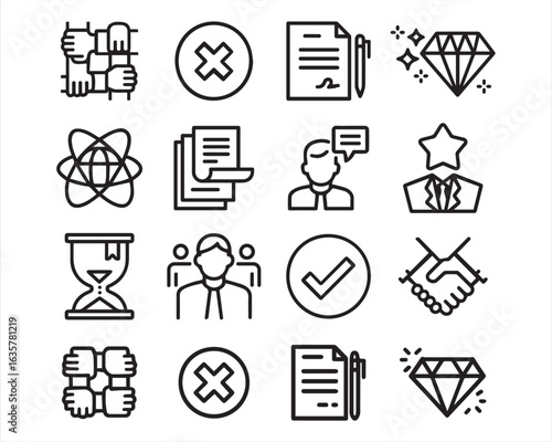 Business icon set 