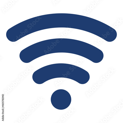 Digital Key Icon In Blue Monochrome Flat Design, Vector Illustration