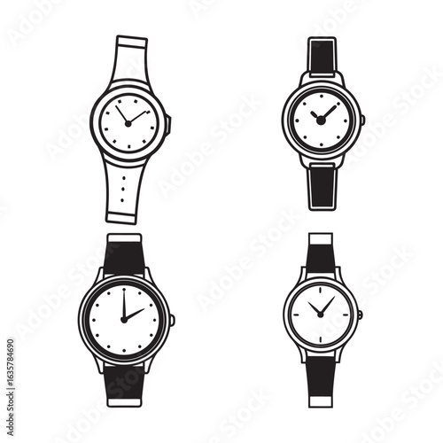 Vintage Watch Silhouette Bundle For Collectors