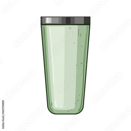 stemware coffee cup reusable cartoon vector illustration