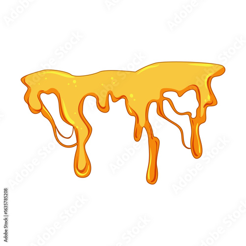surface dripping oil stain cartoon vector illustration