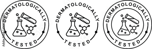 Dermatologist Approved Logo – Skincare Tested Certification Label Icon