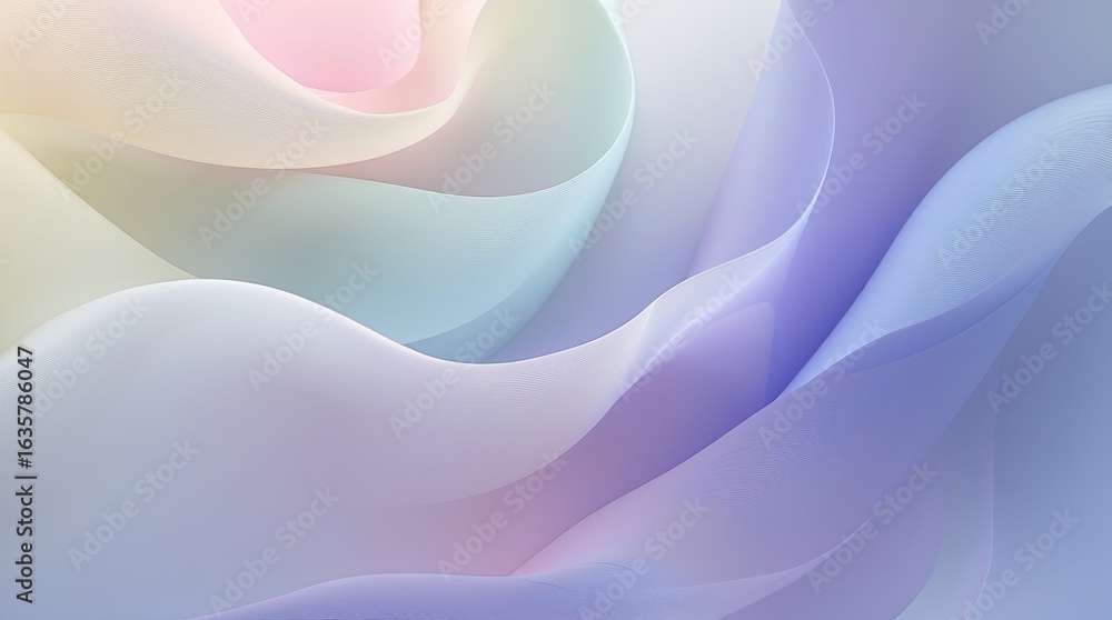 Obraz premium Abstract pastel waves — a visual metaphor for calm and fluidity