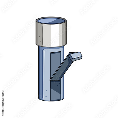stemless hand crank flashlight cartoon vector illustration