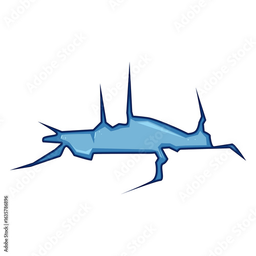 champagne ice crack cartoon vector illustration