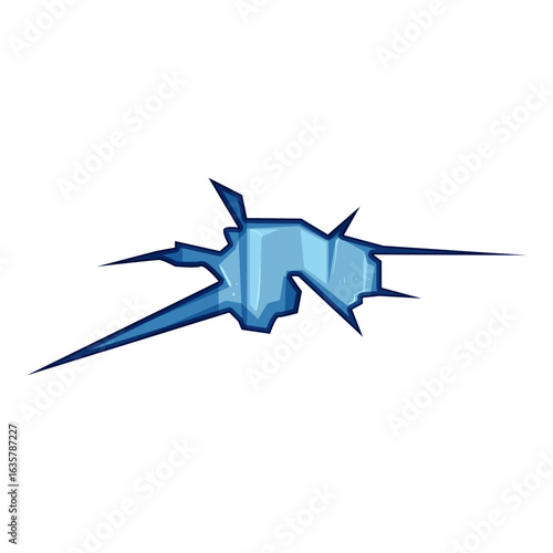 merlot ice crack cartoon vector illustration