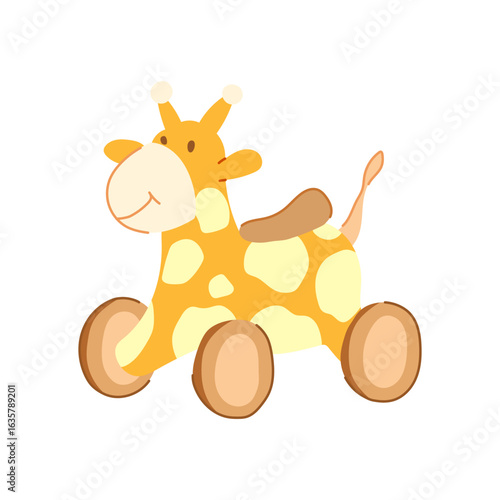 truck ride on toy cartoon vector illustration