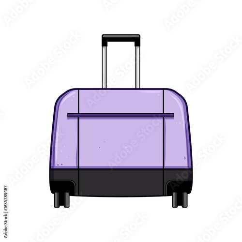 tumbler rolling luggage cartoon vector illustration