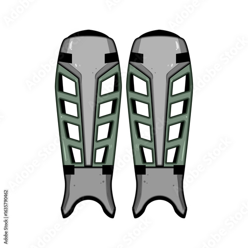 stemless shin guards cartoon vector illustration